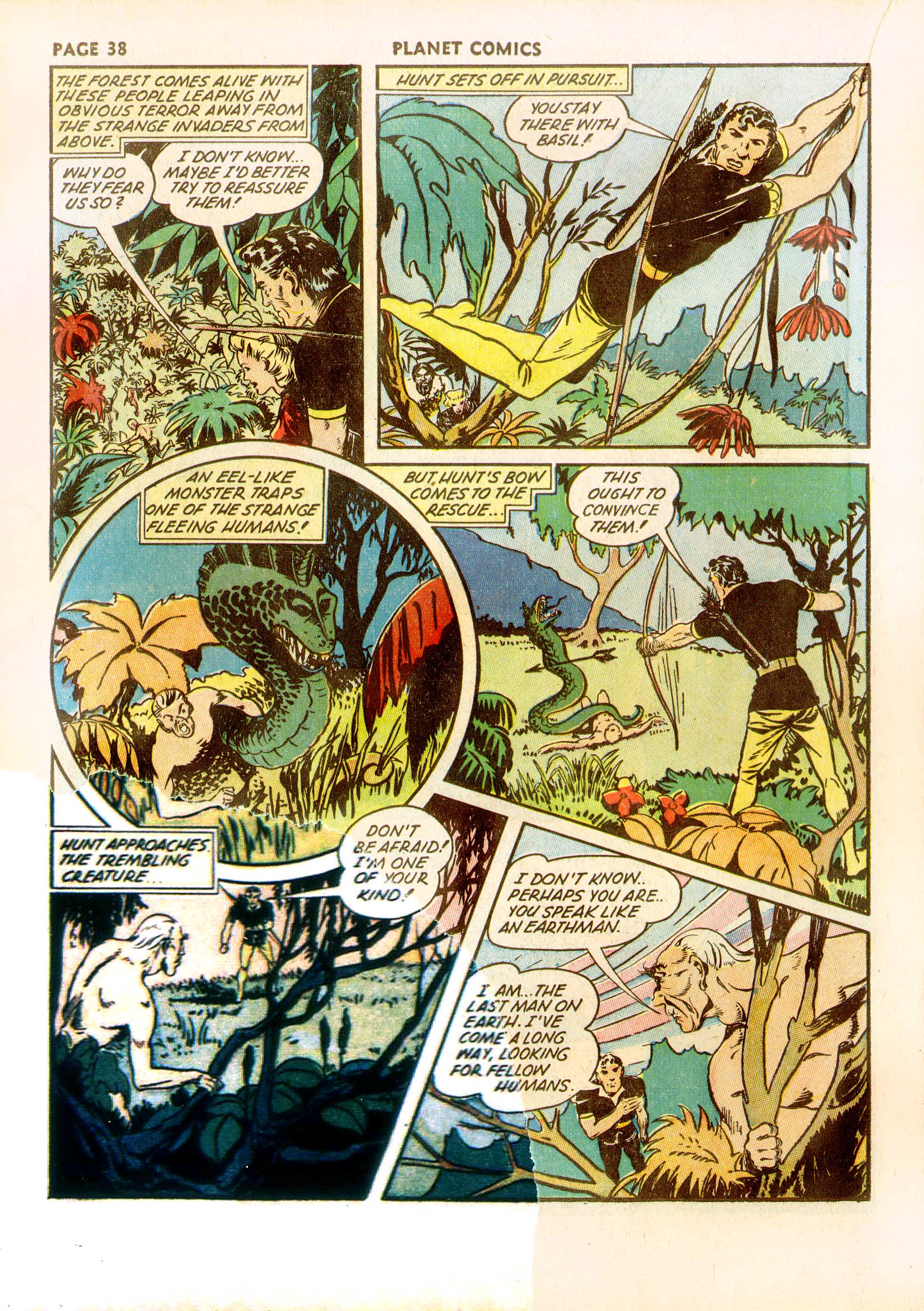 Planet Comics #23 (Fiction House), page 39. Public domain (US).