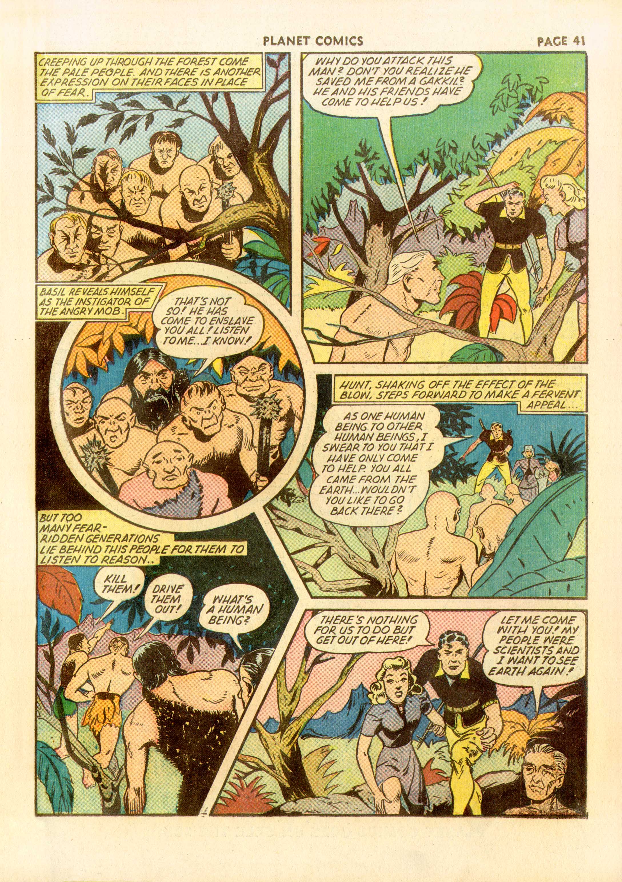 Planet Comics #23 (Fiction House), page 42. Public domain (US).