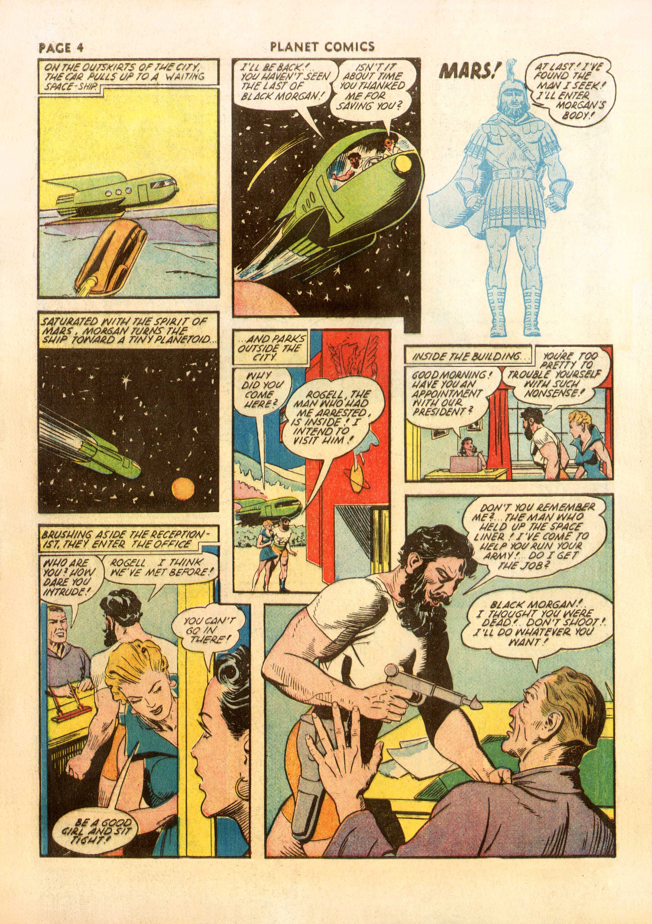 Planet Comics #23 (Fiction House), page 6. Public domain (US).