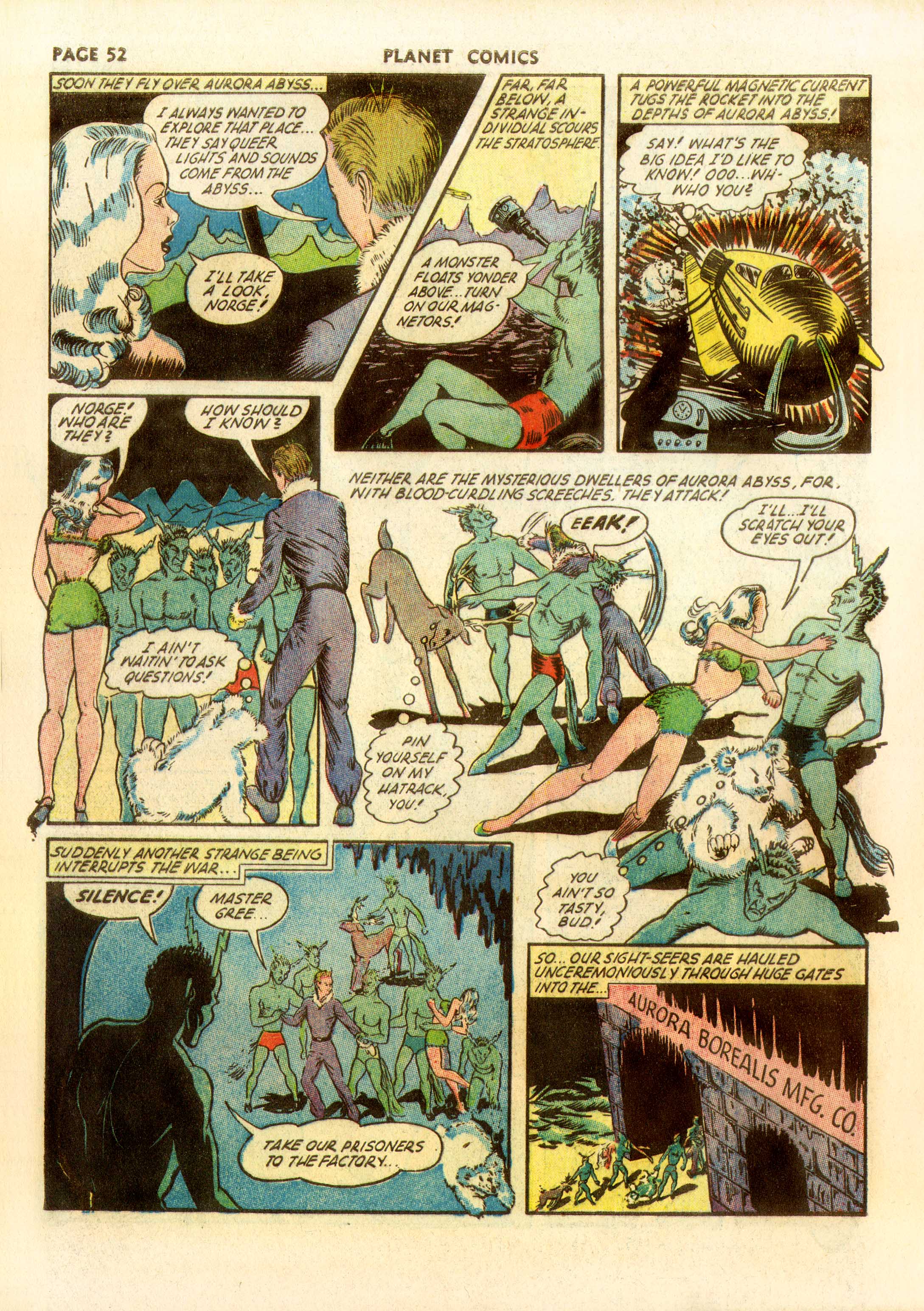 Planet Comics #23 (Fiction House), page 53. Public domain (US).