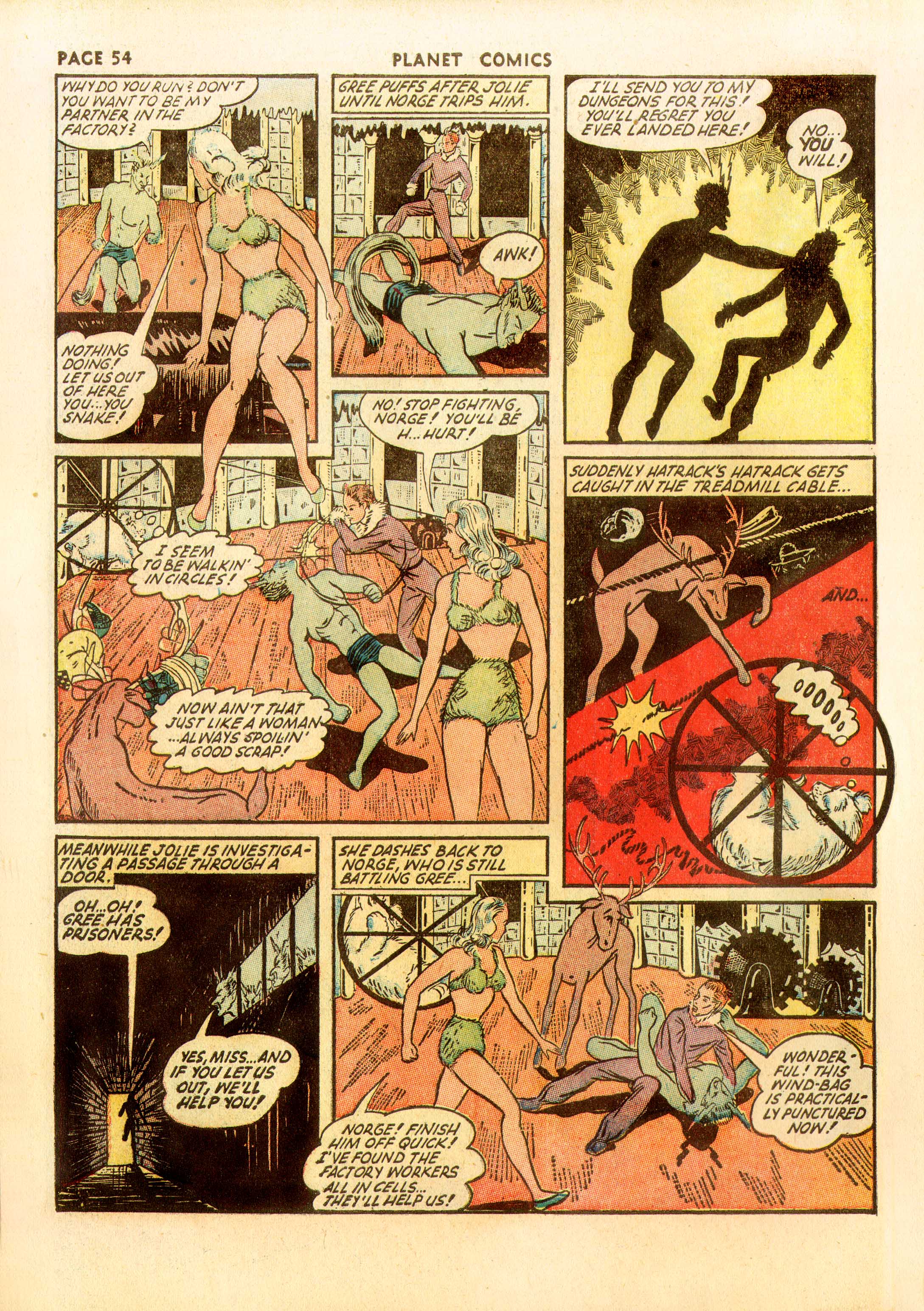Planet Comics #23 (Fiction House), page 55. Public domain (US).