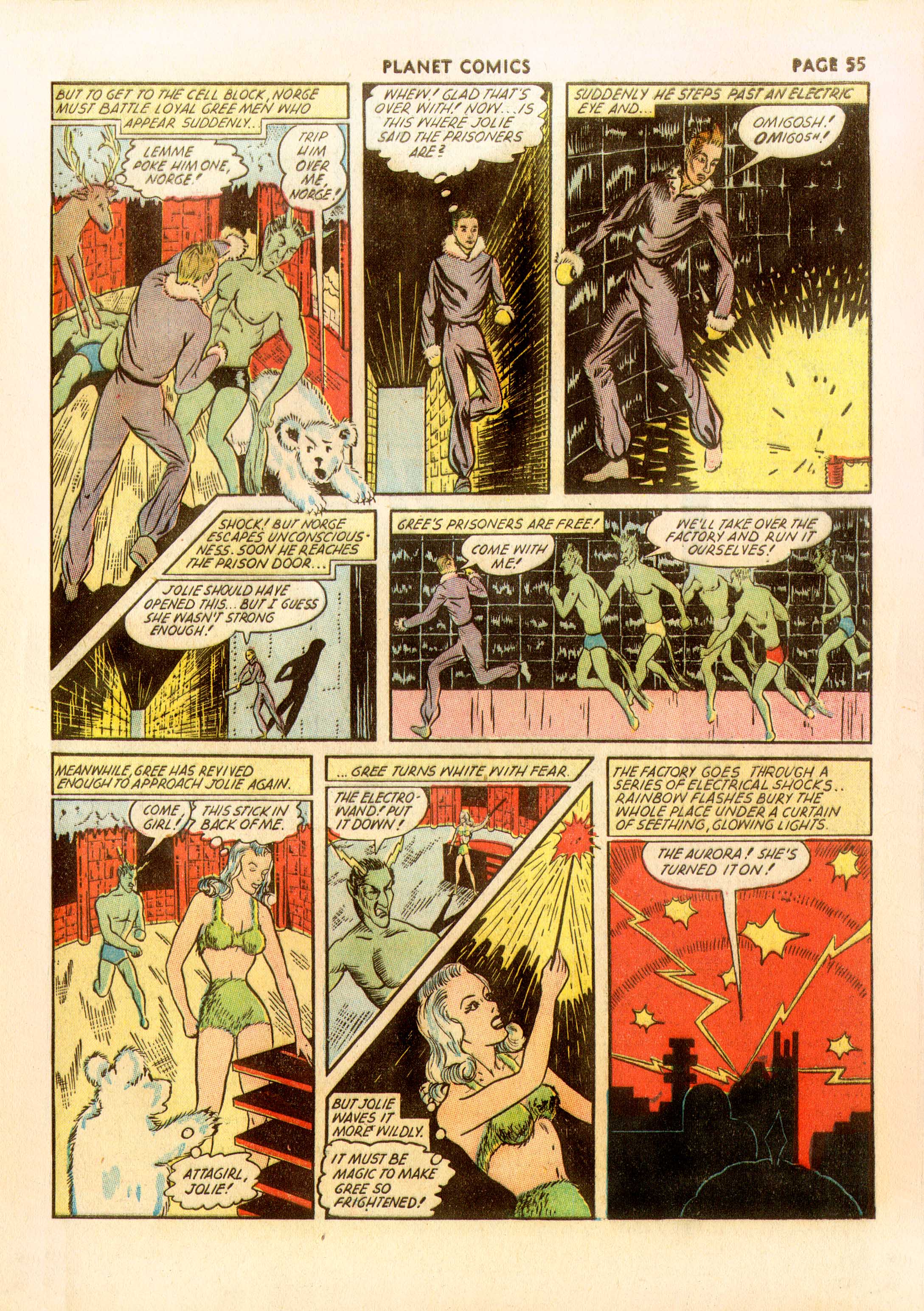 Planet Comics #23 (Fiction House), page 56. Public domain (US).