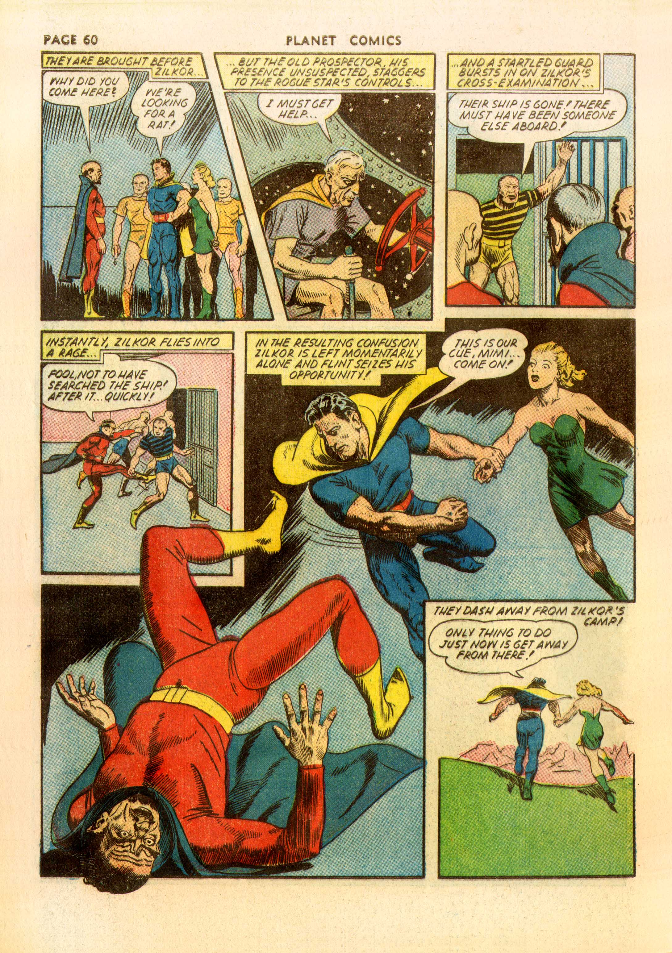 Planet Comics #23 (Fiction House), page 61. Public domain (US).