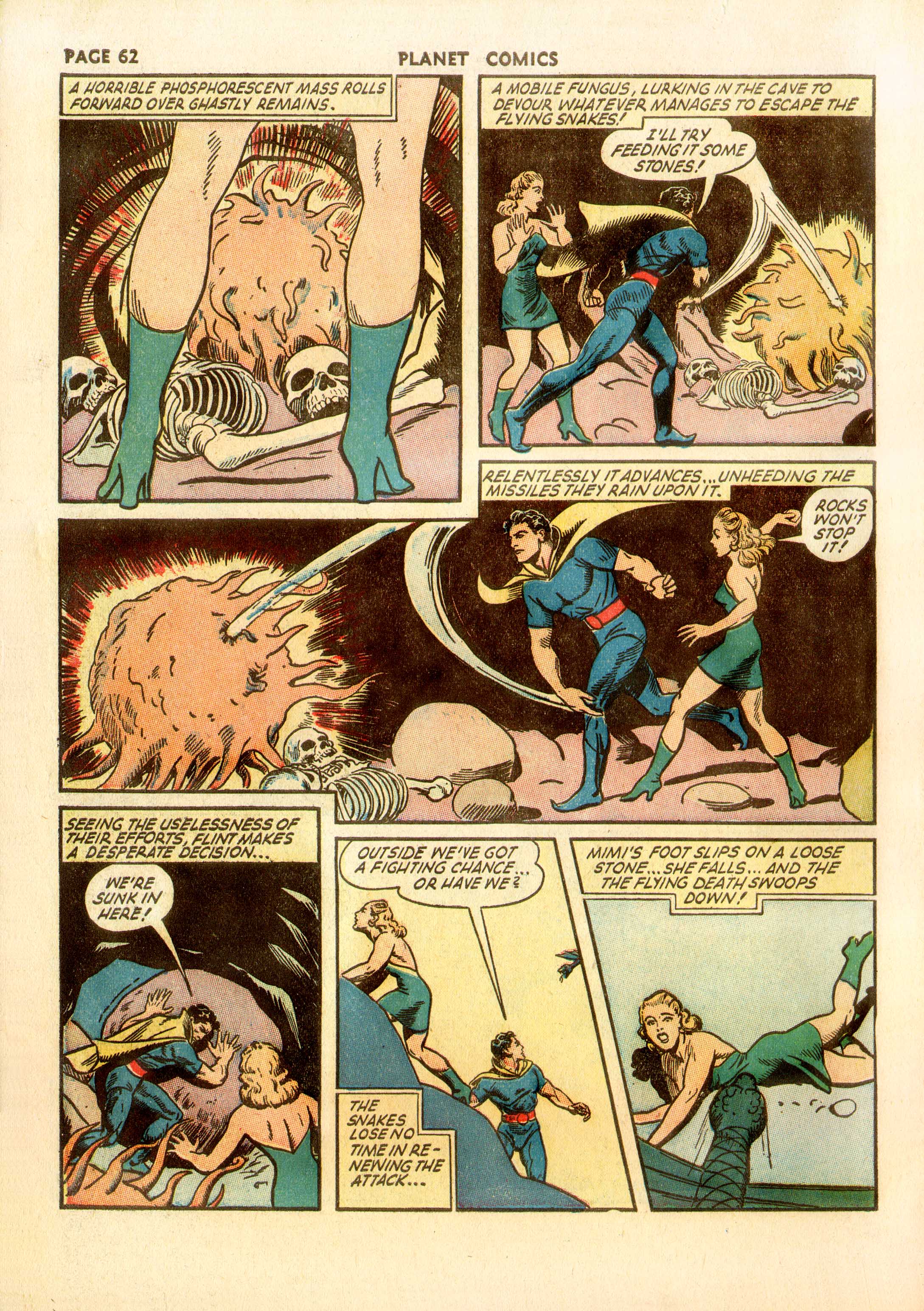 Planet Comics #23 (Fiction House), page 63. Public domain (US).