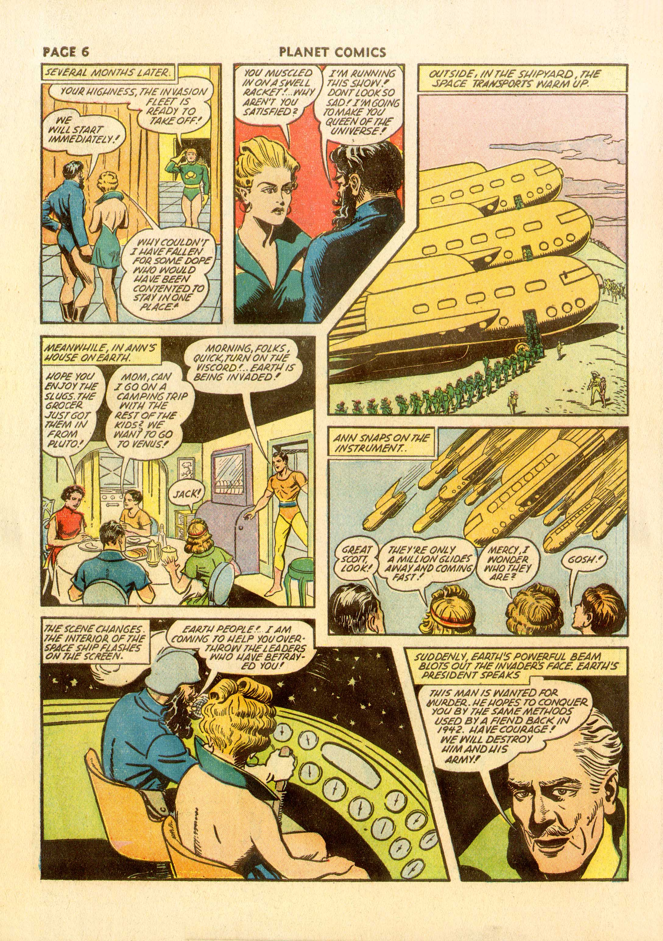 Planet Comics #23 (Fiction House), page 8. Public domain (US).