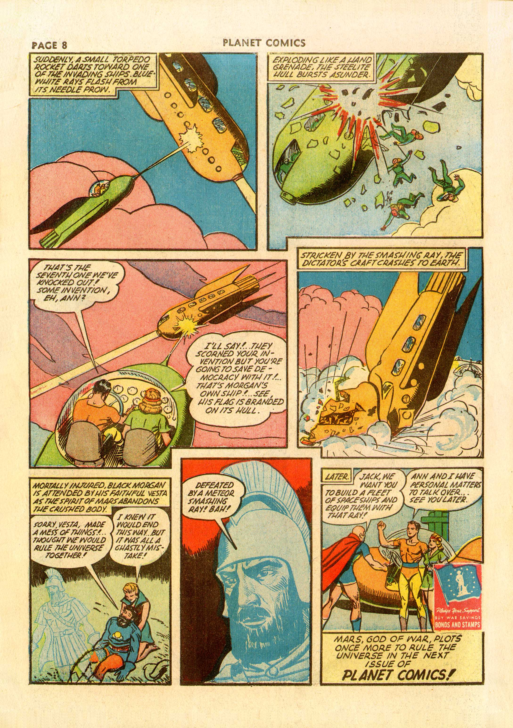 Planet Comics #23 (Fiction House), page 10. Public domain (US).