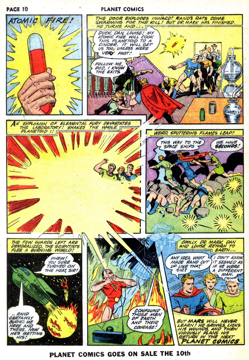 Planet Comics #24 (Fiction House), page 12. Public domain (US).