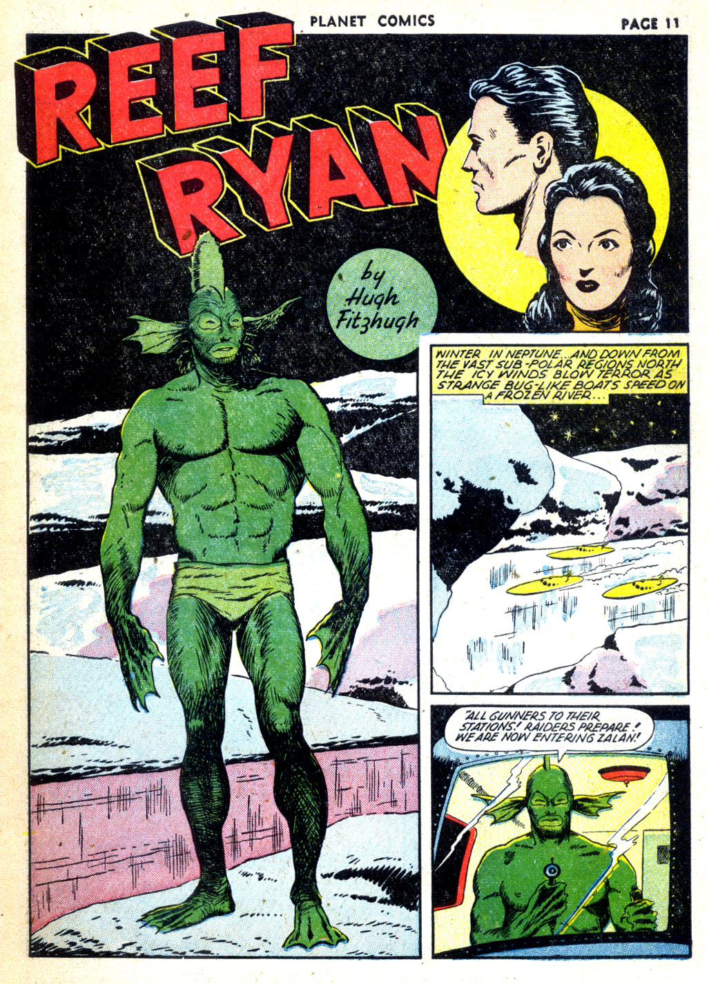 Planet Comics #24 (Fiction House), page 13. Public domain (US).