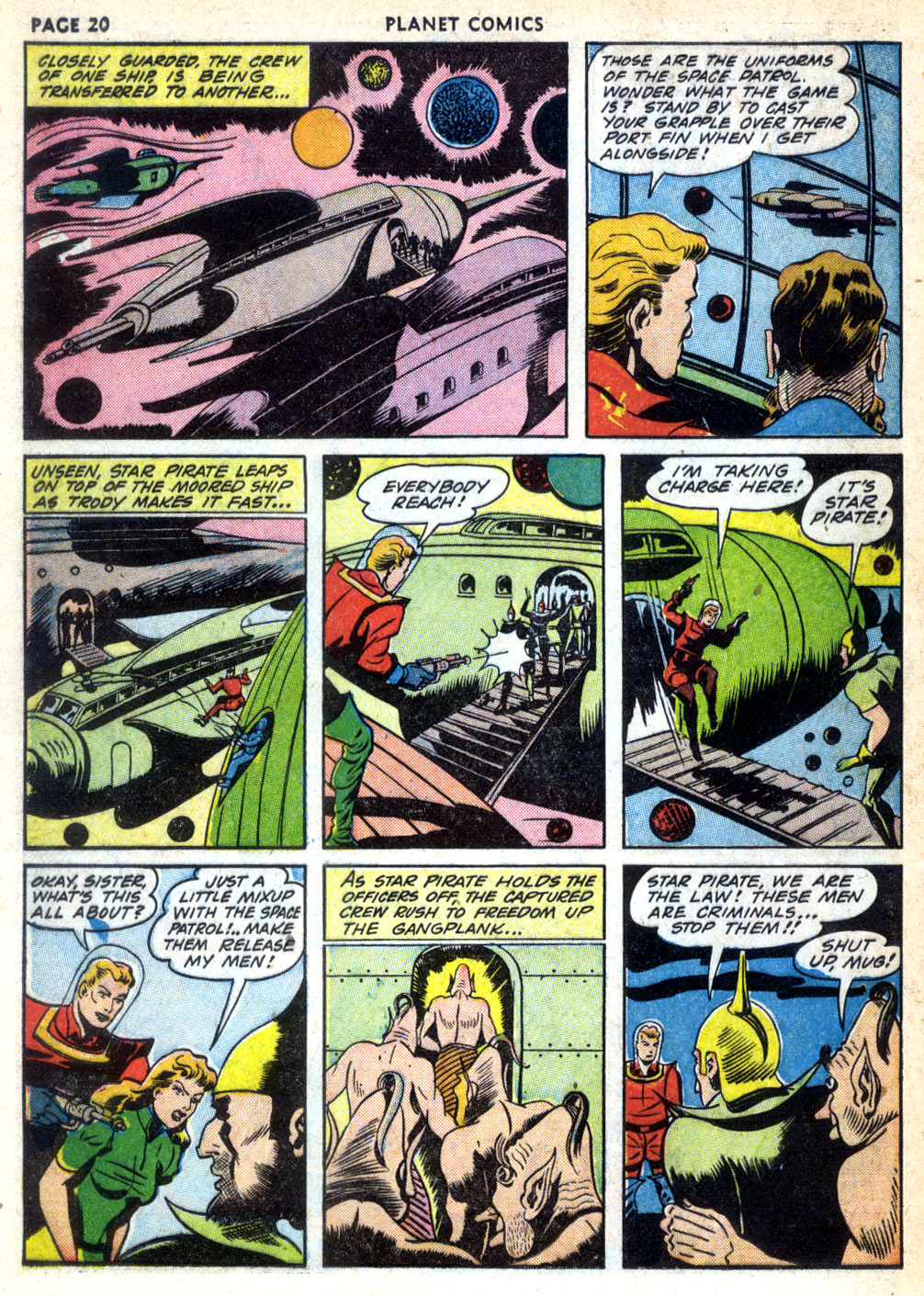 Planet Comics #24 (Fiction House), page 22. Public domain (US).