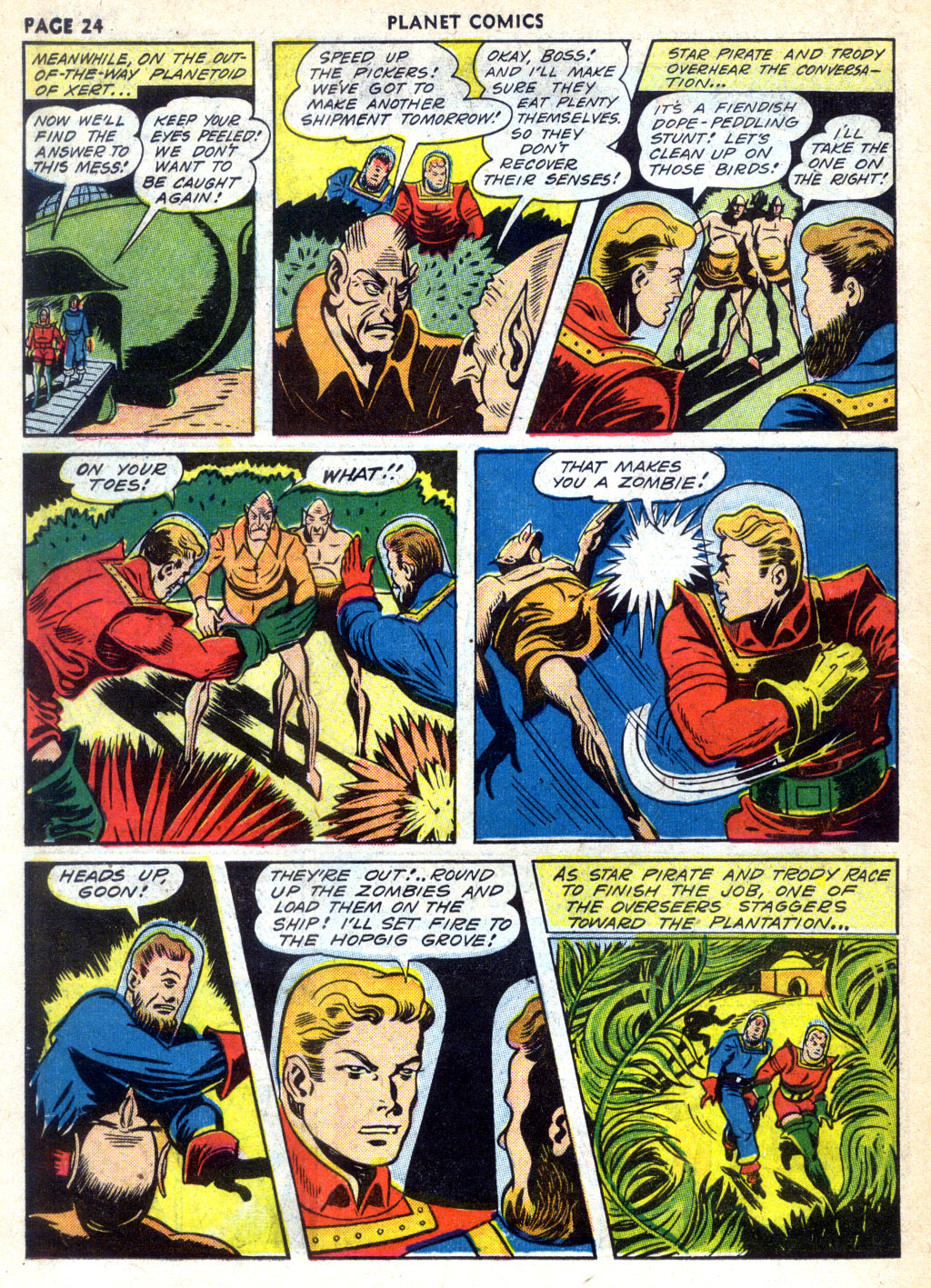 Planet Comics #24 (Fiction House), page 26. Public domain (US).