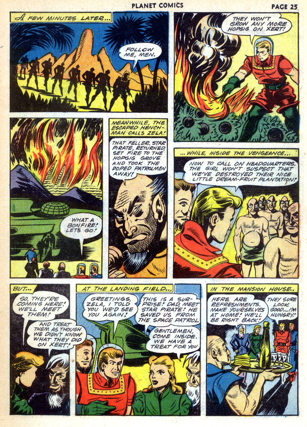 Planet Comics #24 (Fiction House), page 27. Public domain (US).