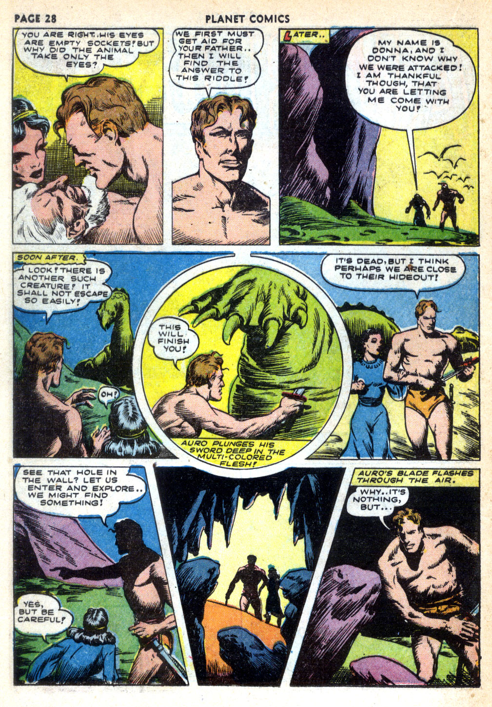 Planet Comics #24 (Fiction House), page 30. Public domain (US).