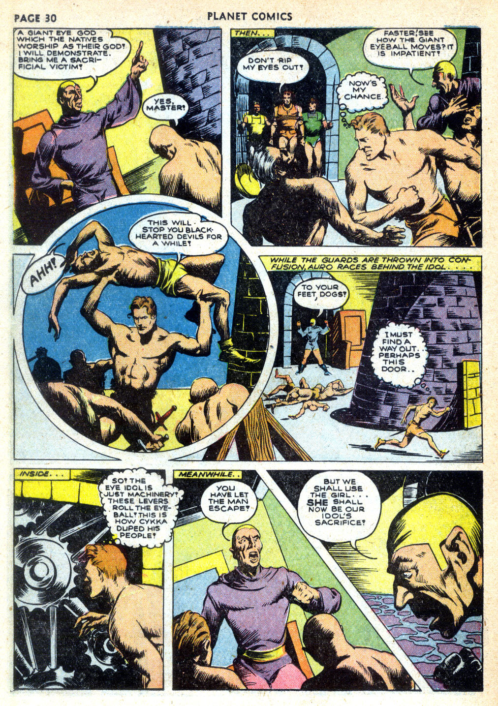 Planet Comics #24 (Fiction House), page 32. Public domain (US).