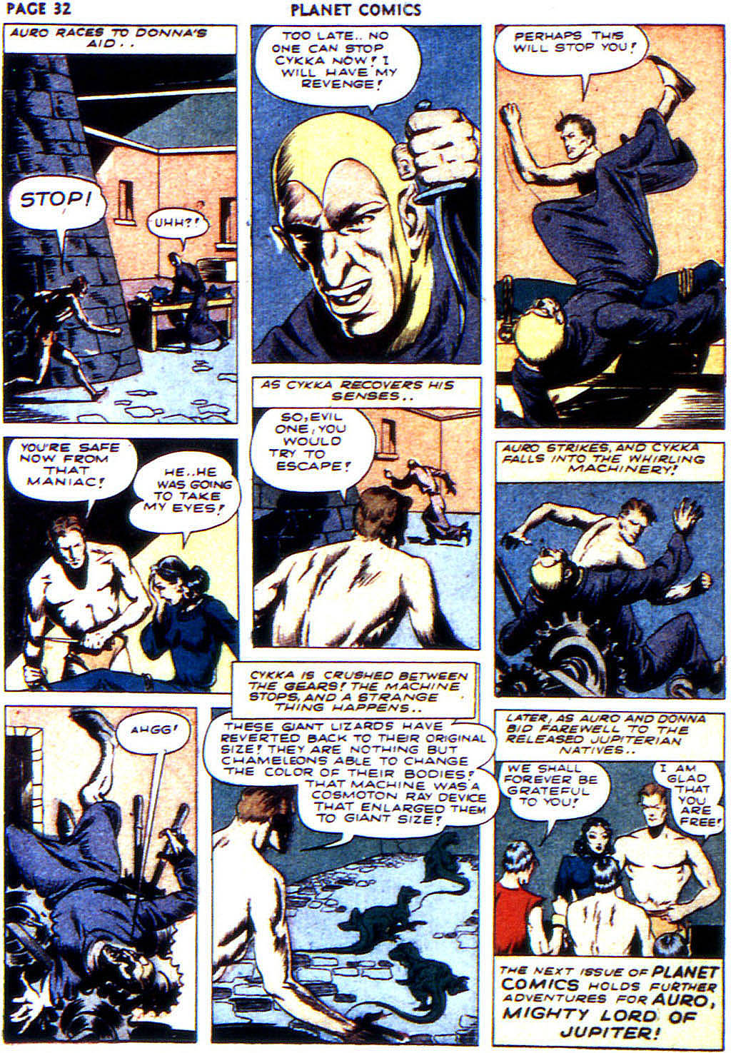 Planet Comics #24 (Fiction House), page 34. Public domain (US).