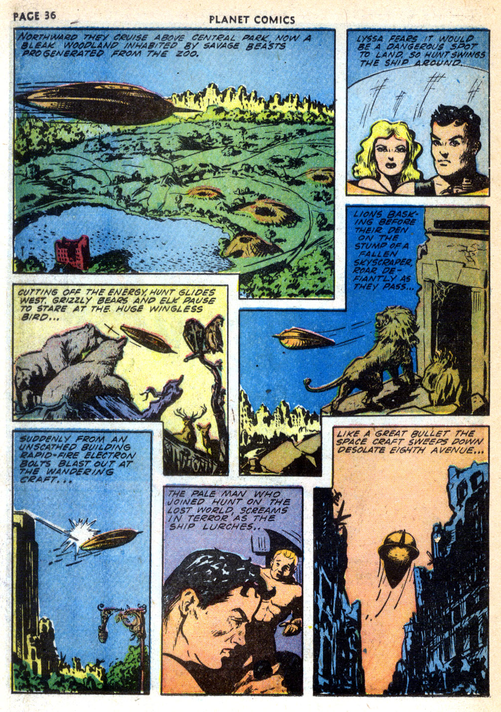 Planet Comics #24 (Fiction House), page 38. Public domain (US).
