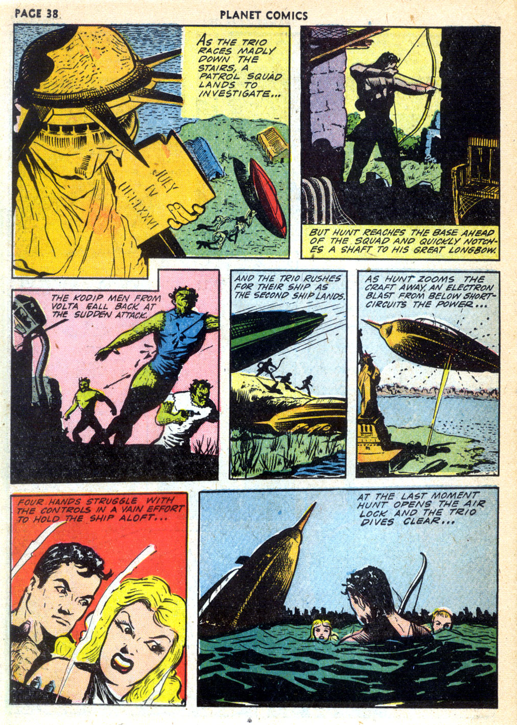 Planet Comics #24 (Fiction House), page 40. Public domain (US).