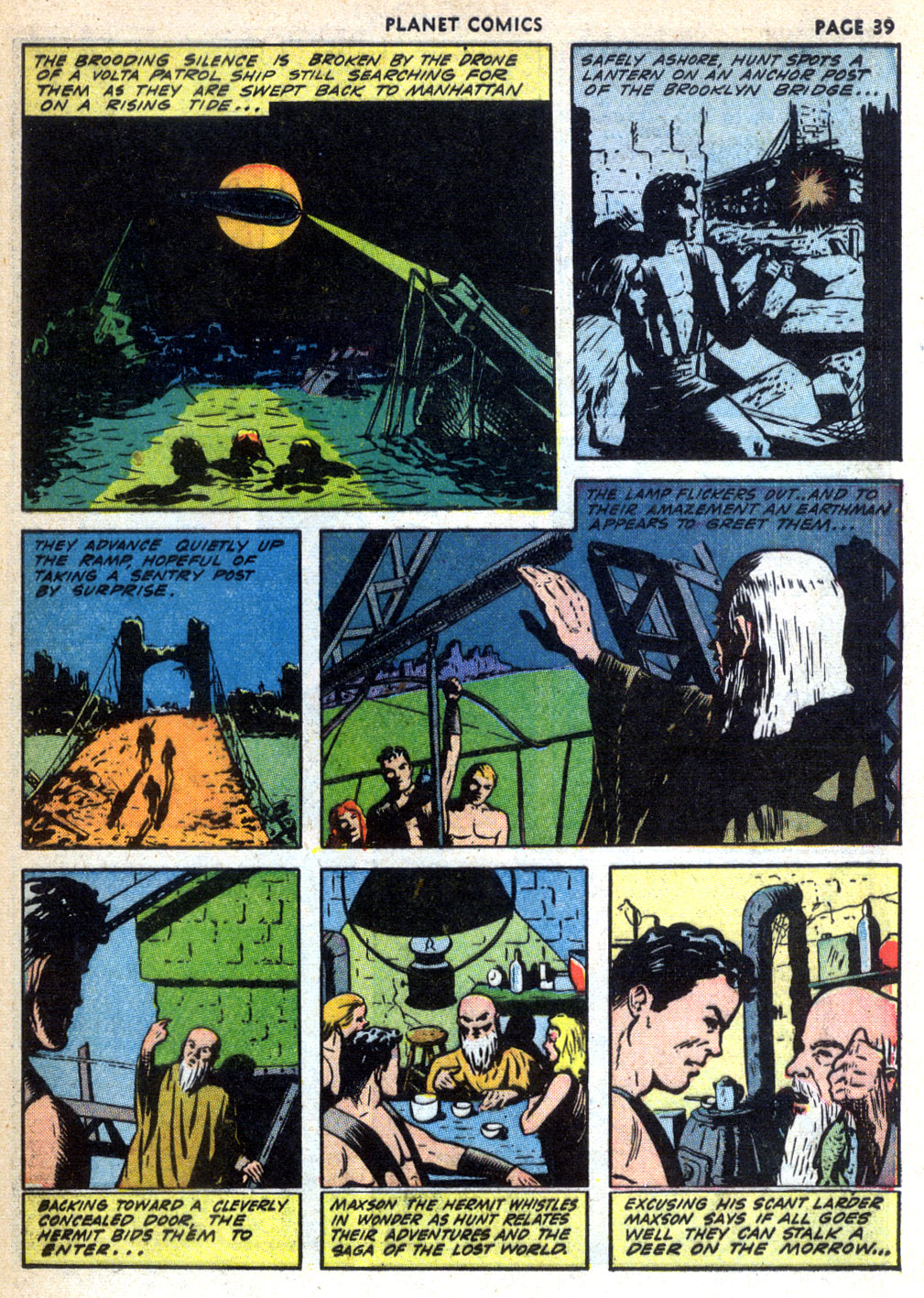 Planet Comics #24 (Fiction House), page 41. Public domain (US).