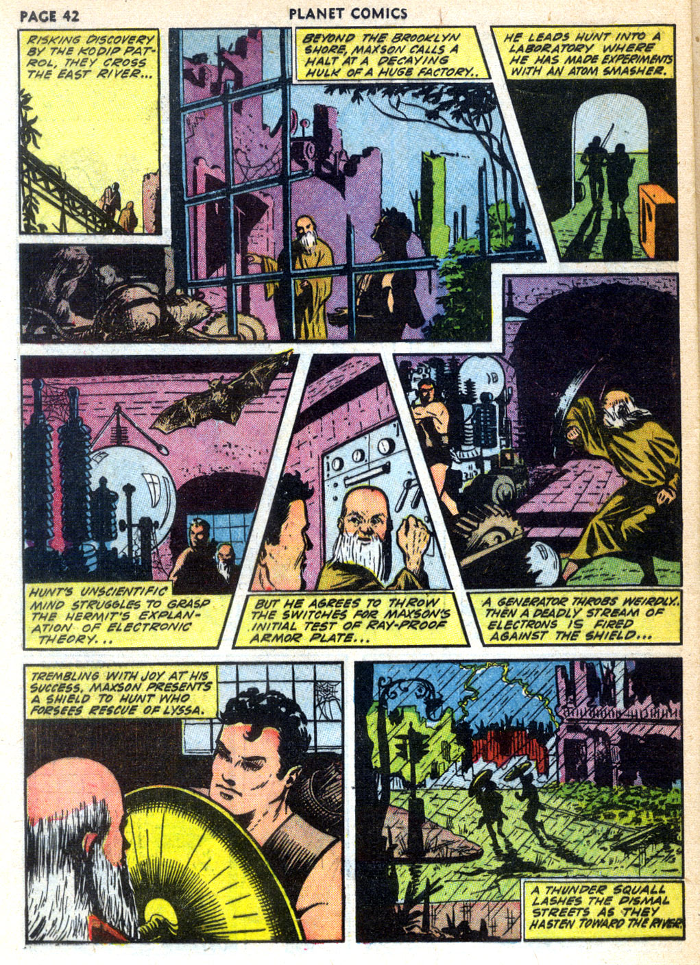 Planet Comics #24 (Fiction House), page 44. Public domain (US).