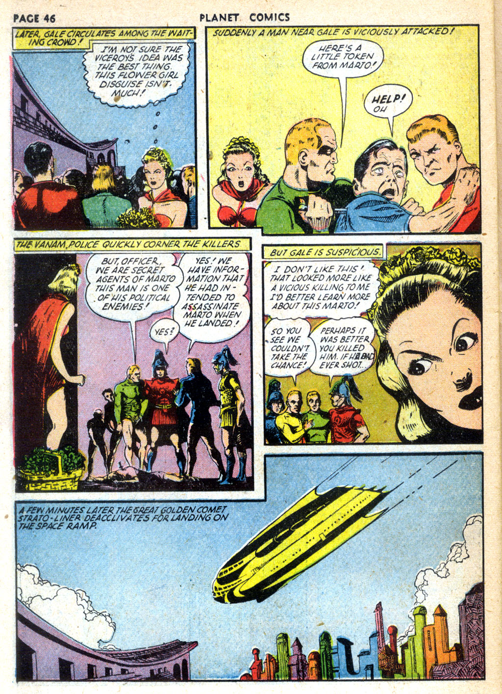 Planet Comics #24 (Fiction House), page 48. Public domain (US).