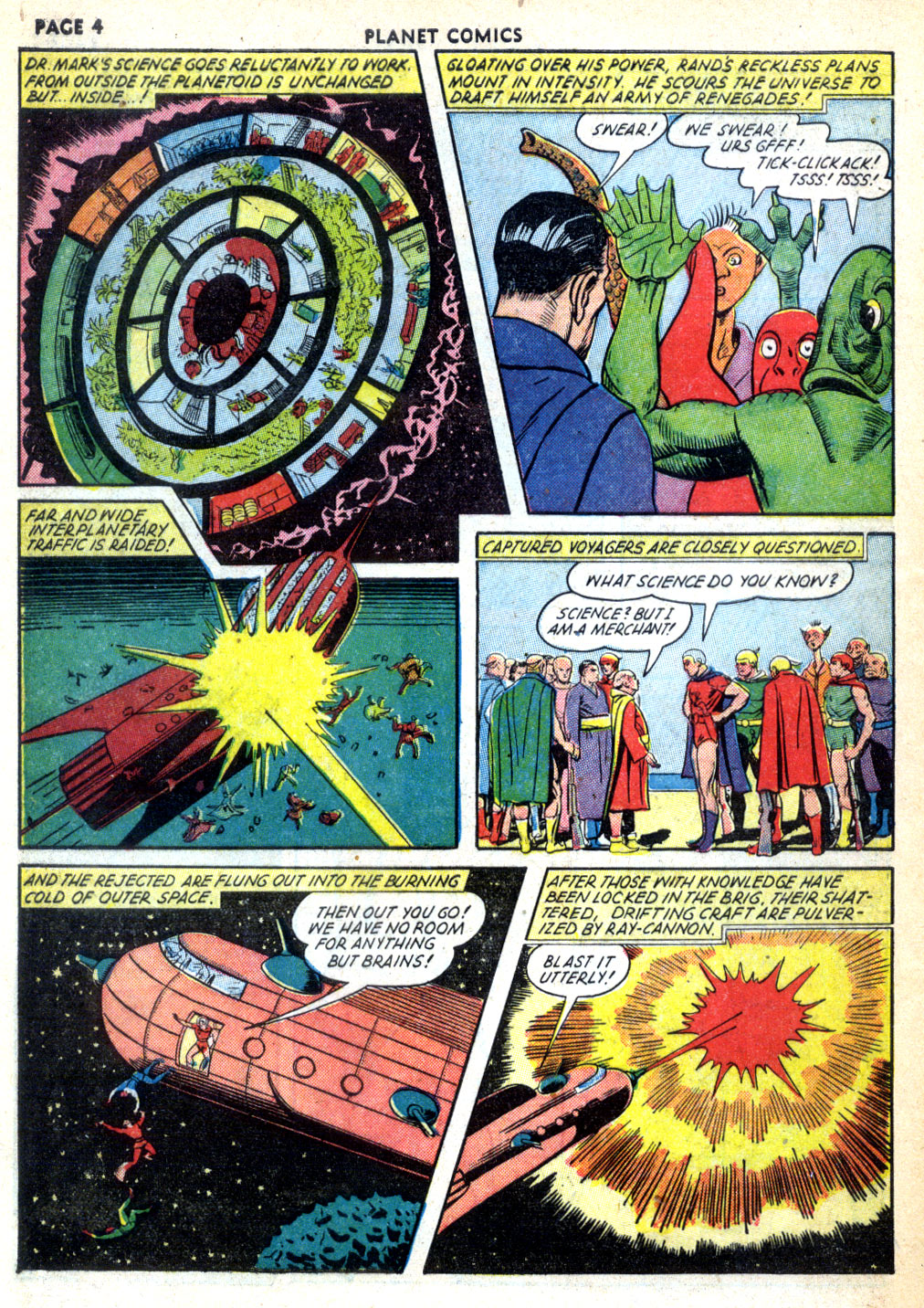 Planet Comics #24 (Fiction House), page 6. Public domain (US).