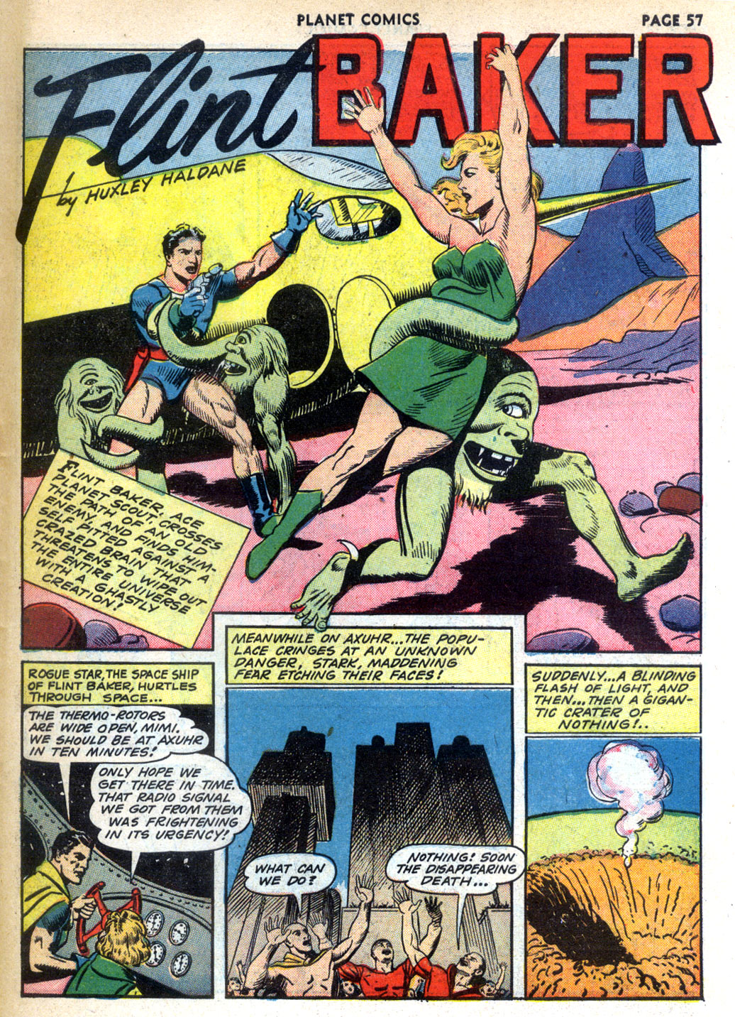 Planet Comics #24 (Fiction House), page 59. Public domain (US).