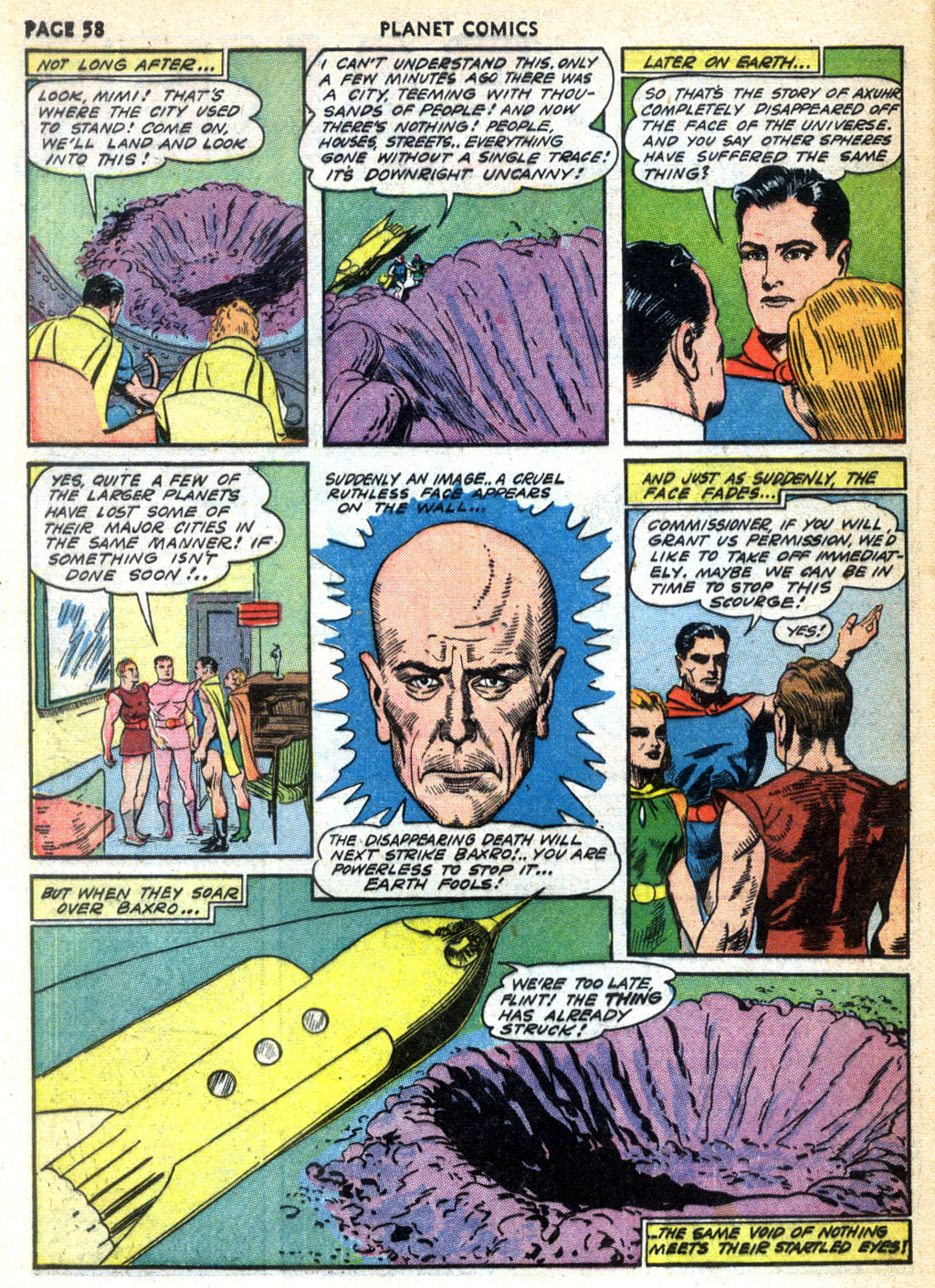Planet Comics #24 (Fiction House), page 60. Public domain (US).