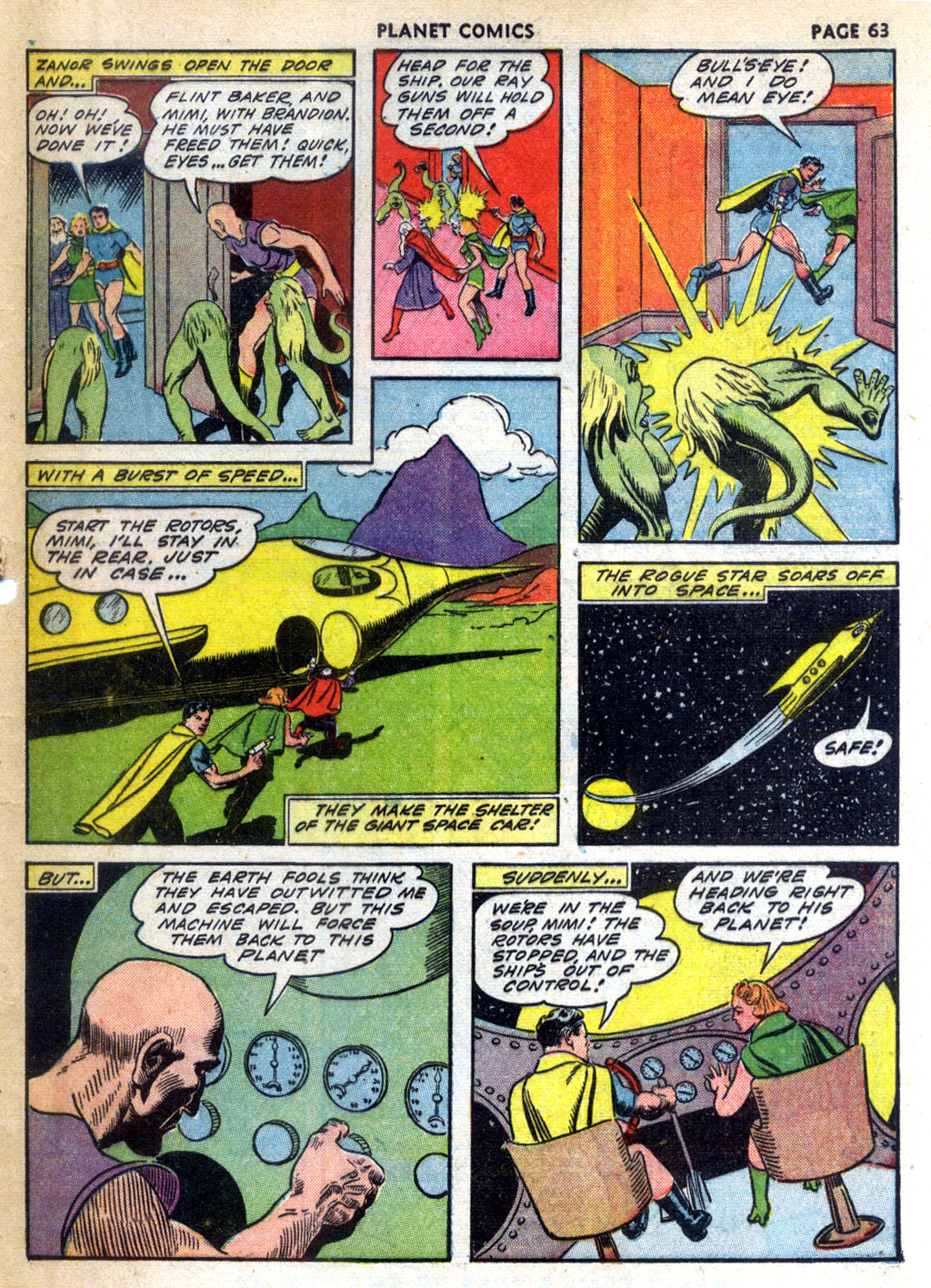Planet Comics #24 (Fiction House), page 65. Public domain (US).
