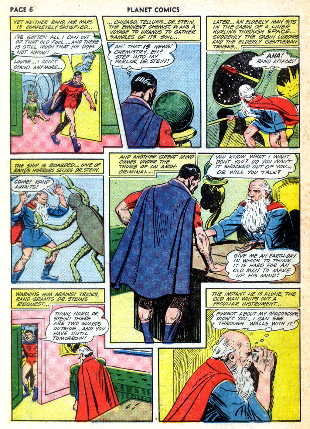 Planet Comics #24 (Fiction House), page 8. Public domain (US).