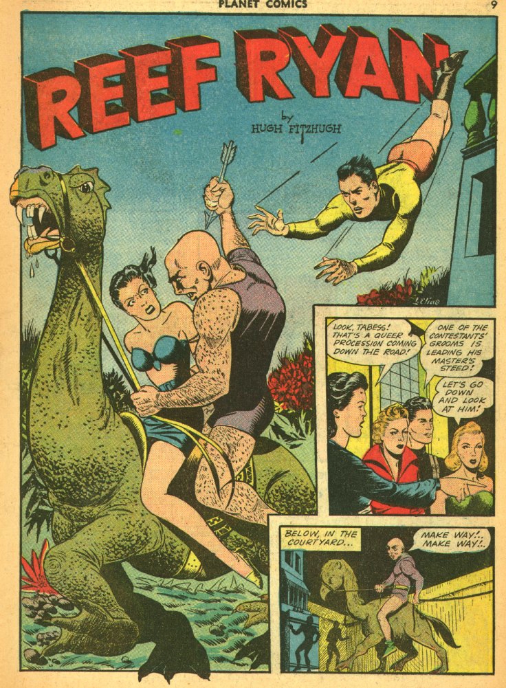 Planet Comics #25 (Fiction House), page 11. Public domain (US).