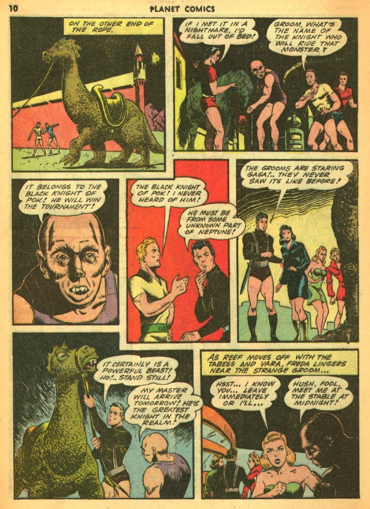 Planet Comics #25 (Fiction House), page 12. Public domain (US).
