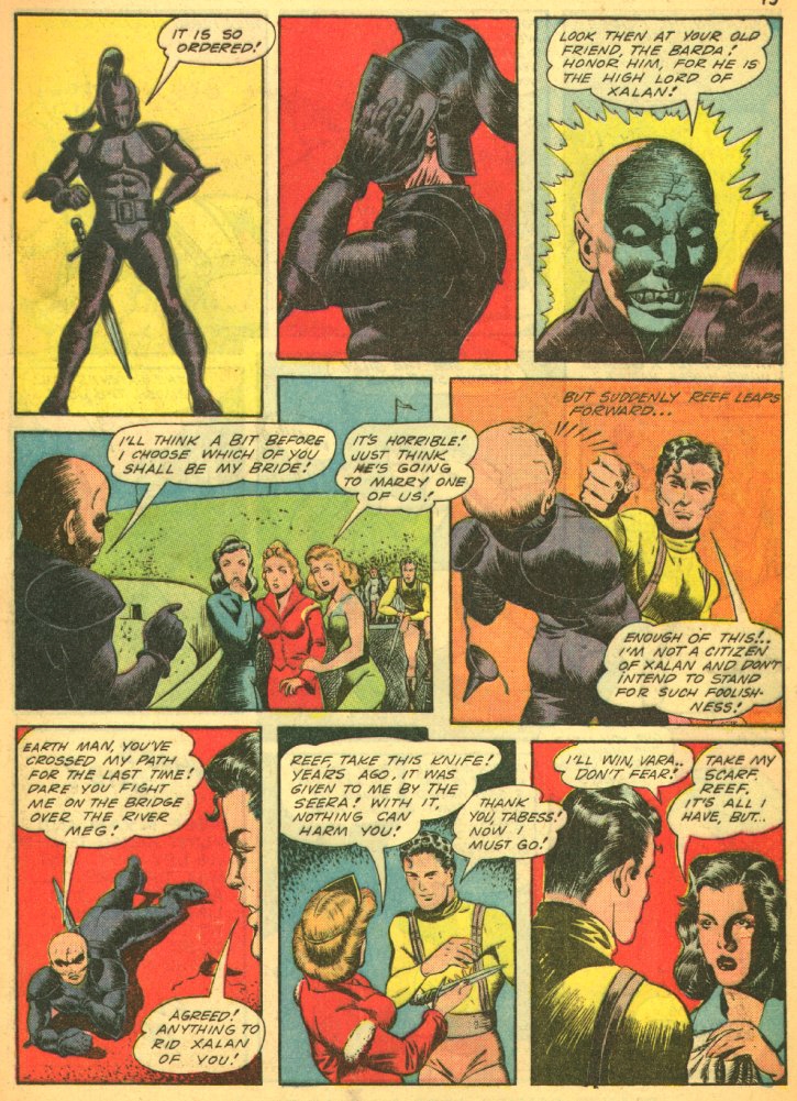 Planet Comics #25 (Fiction House), page 17. Public domain (US).