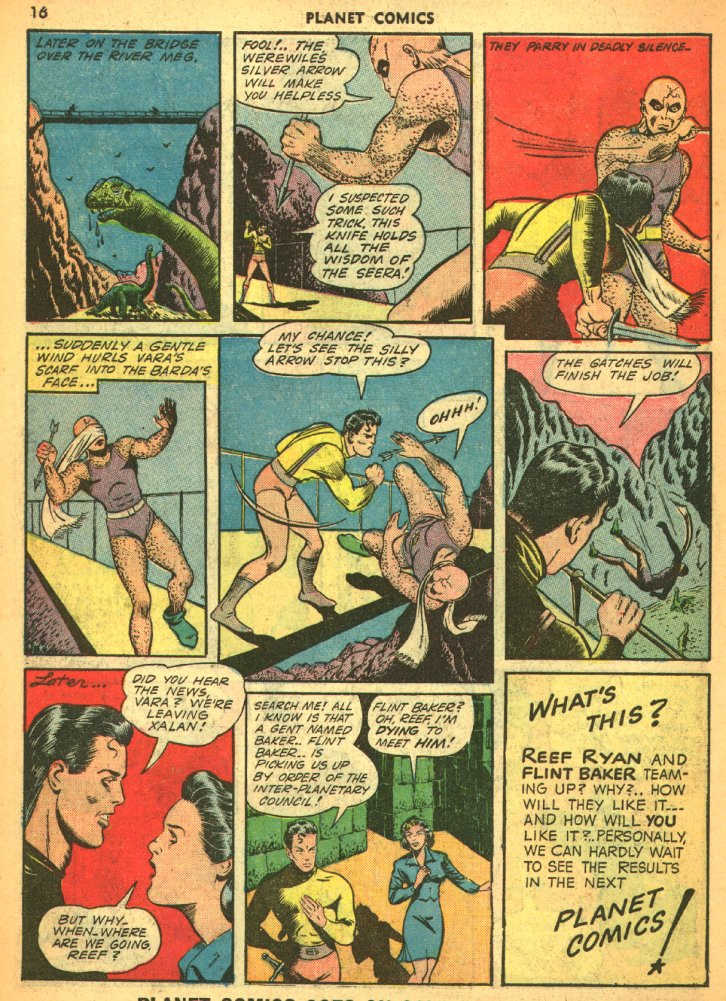 Planet Comics #25 (Fiction House), page 18. Public domain (US).