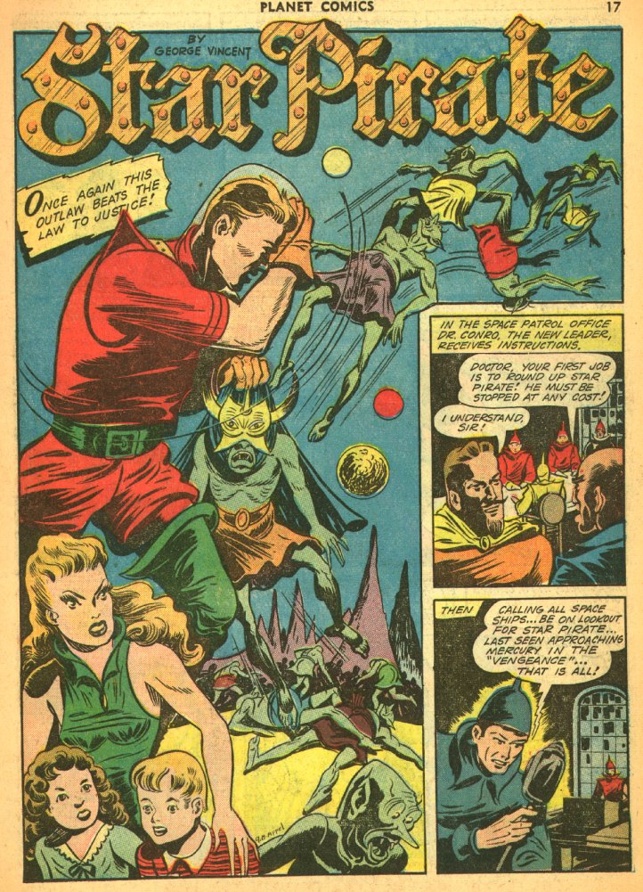 Planet Comics #25 (Fiction House), page 19. Public domain (US).