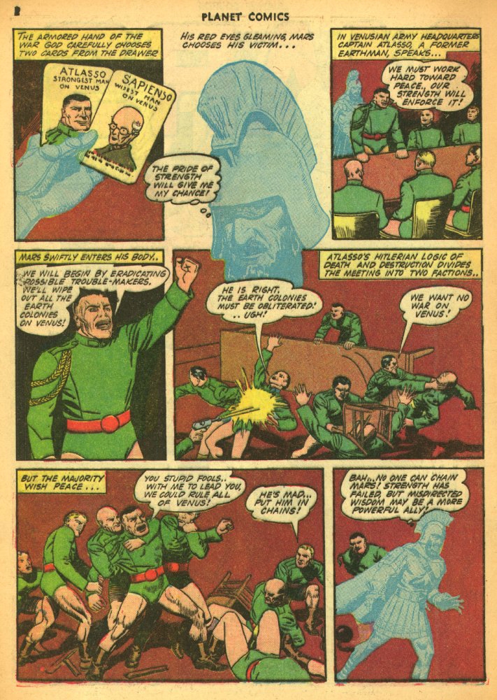 Planet Comics #25 (Fiction House), page 4. Public domain (US).