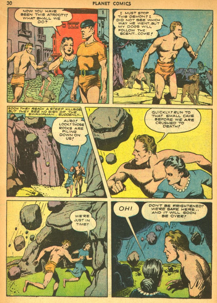 Planet Comics #25 (Fiction House), page 32. Public domain (US).