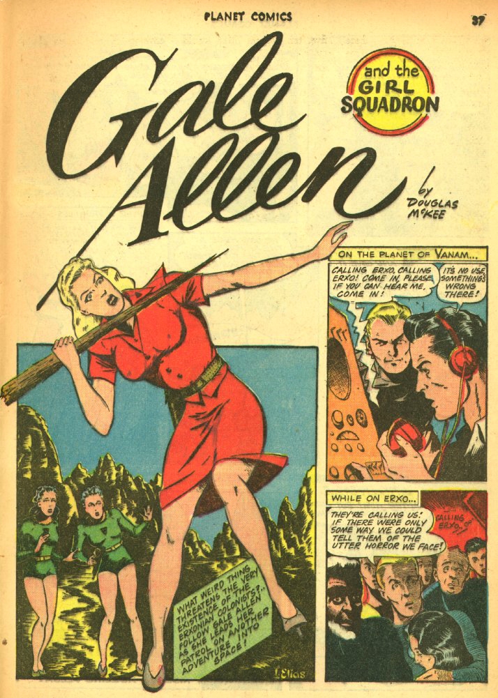 Planet Comics #25 (Fiction House), page 39. Public domain (US).