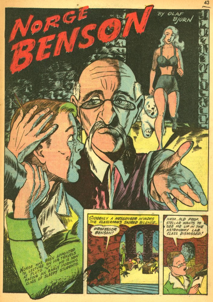 Planet Comics #25 (Fiction House), page 45. Public domain (US).