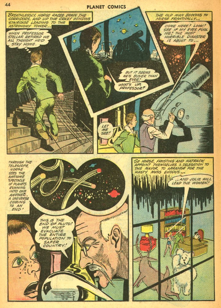 Planet Comics #25 (Fiction House), page 46. Public domain (US).
