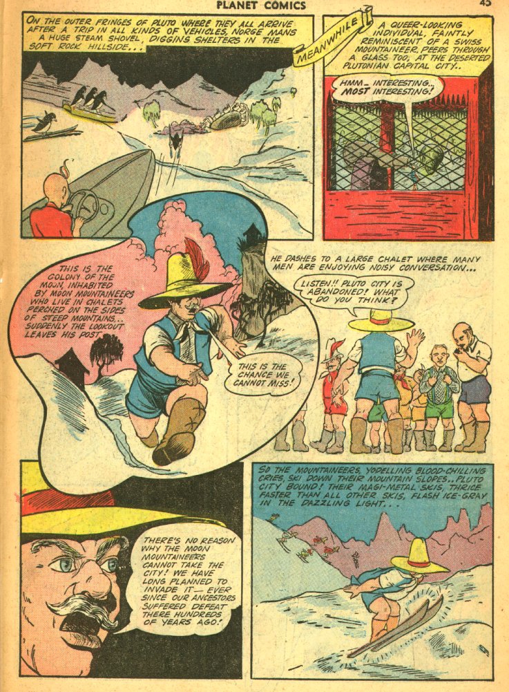 Planet Comics #25 (Fiction House), page 47. Public domain (US).