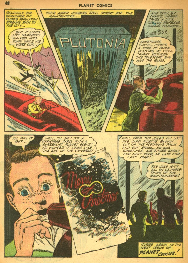 Planet Comics #25 (Fiction House), page 50. Public domain (US).