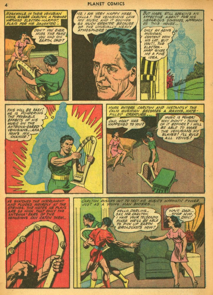 Planet Comics #25 (Fiction House), page 6. Public domain (US).