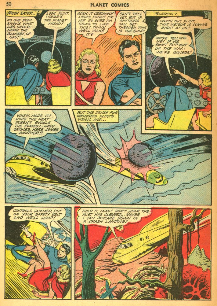 Planet Comics #25 (Fiction House), page 52. Public domain (US).