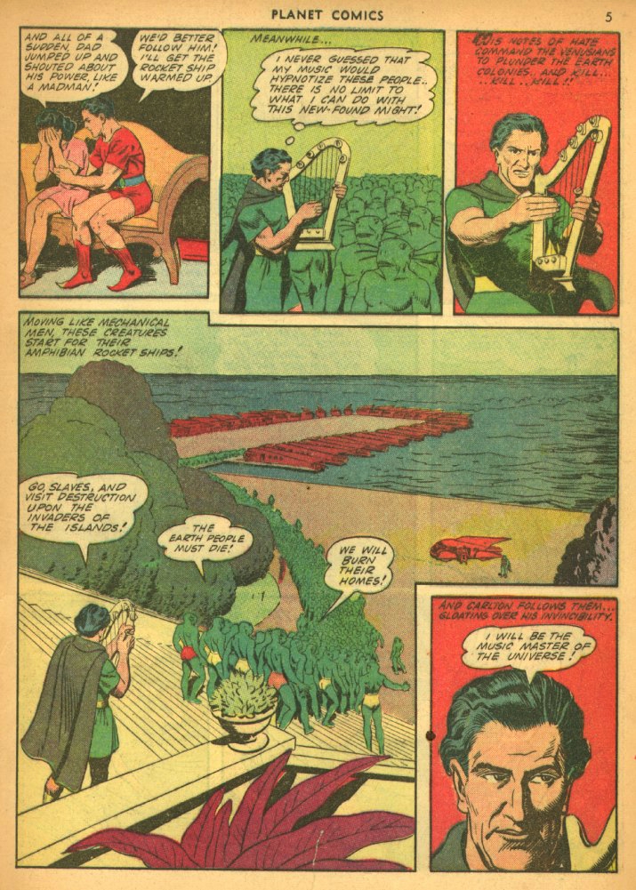 Planet Comics #25 (Fiction House), page 7. Public domain (US).