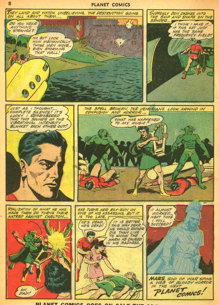 Planet Comics #25 (Fiction House), page 10. Public domain (US).