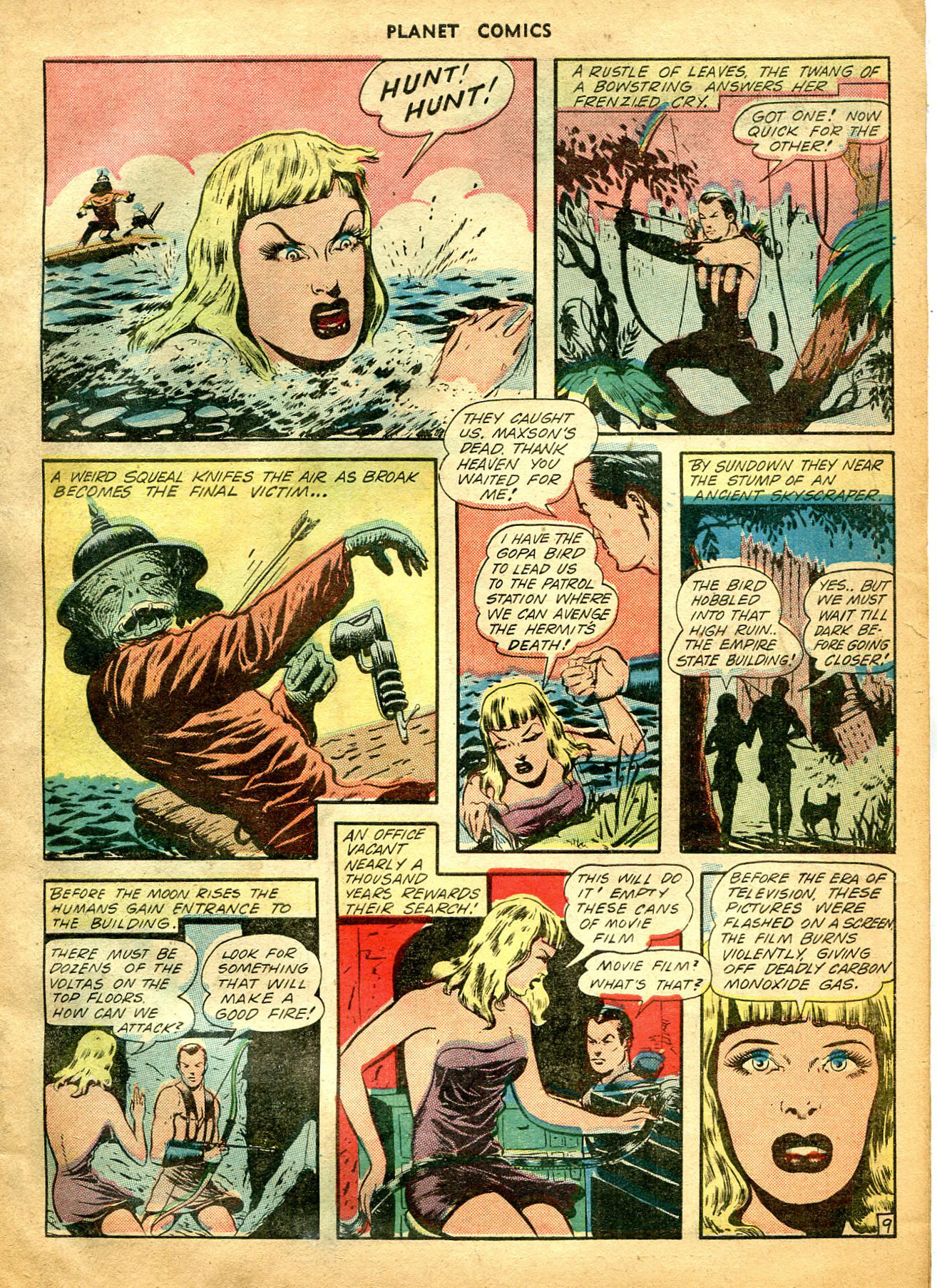 Planet Comics #26 (Fiction House), page 12. Public domain (US).
