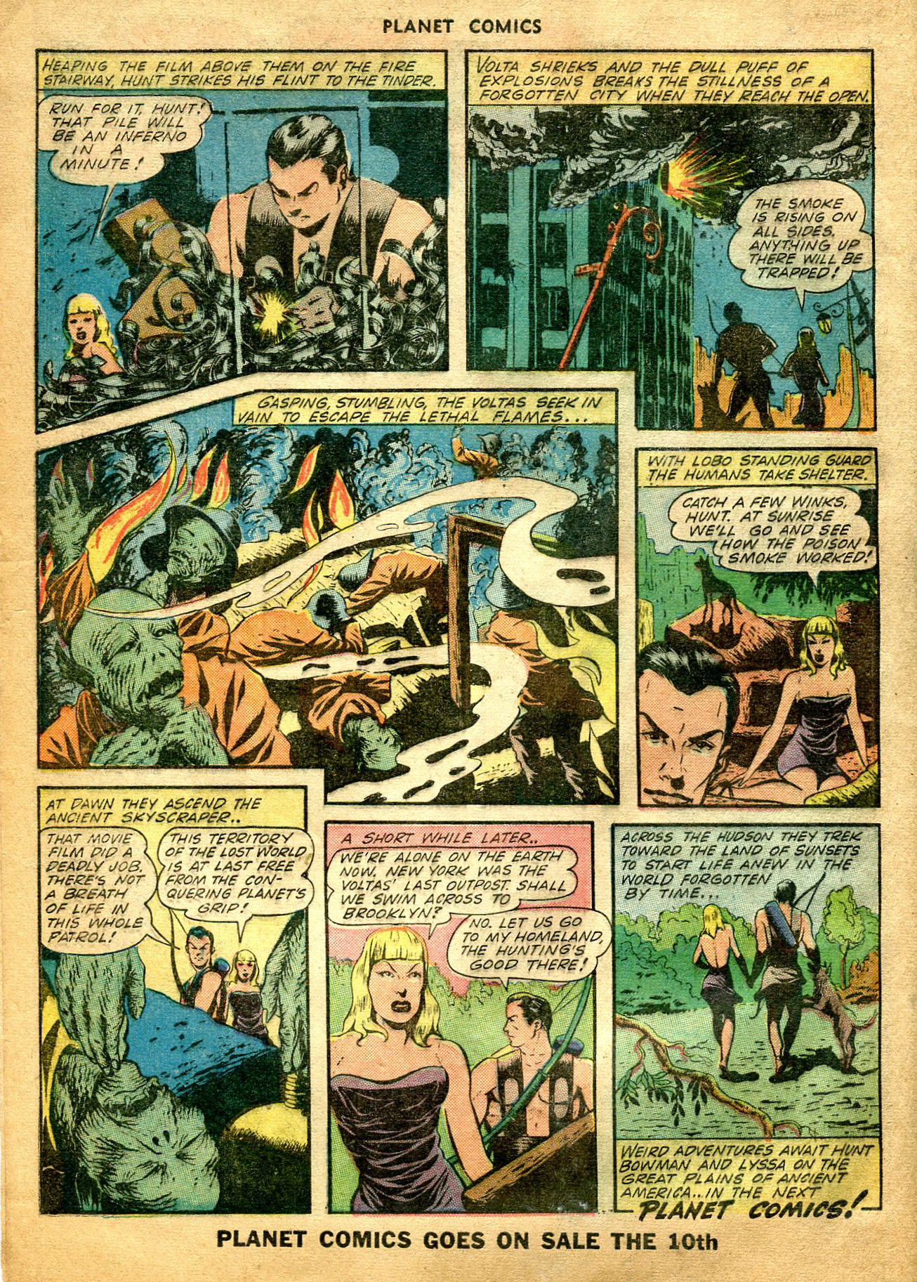 Planet Comics #26 (Fiction House), page 13. Public domain (US).