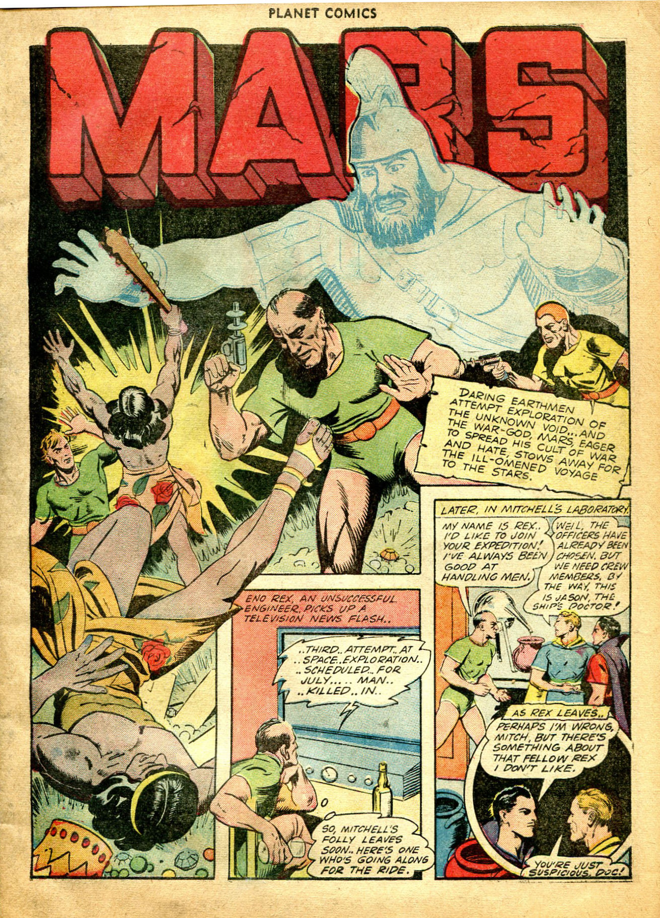 Planet Comics #26 (Fiction House), page 14. Public domain (US).
