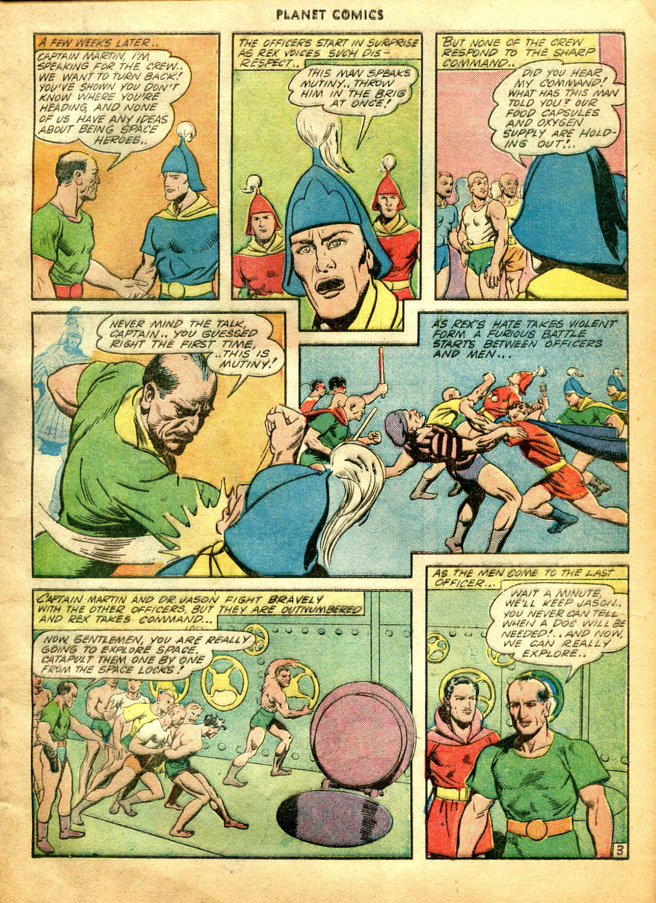 Planet Comics #26 (Fiction House), page 16. Public domain (US).
