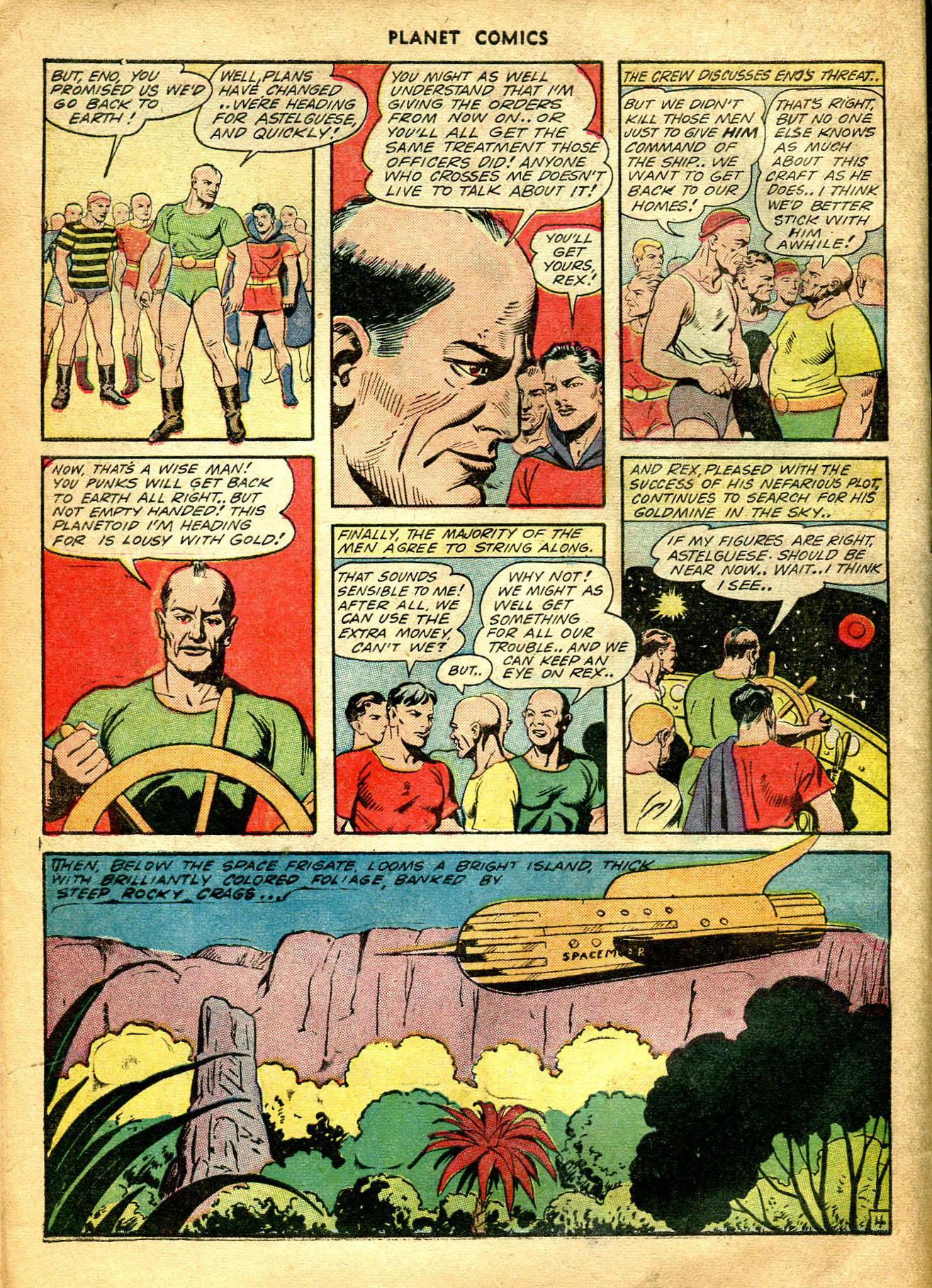 Planet Comics #26 (Fiction House), page 17. Public domain (US).