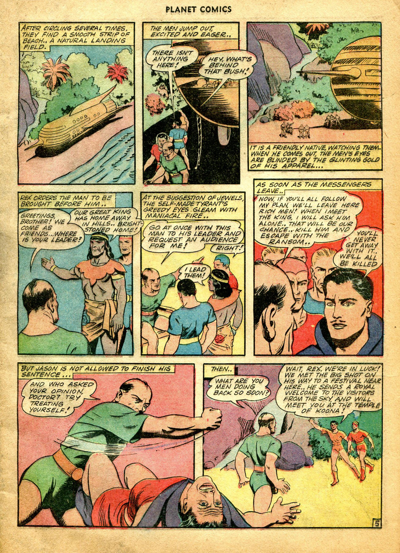 Planet Comics #26 (Fiction House), page 18. Public domain (US).